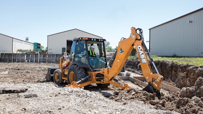 Backhoes, such as the one pictured, are among the EU goods set to have additional tariffs imposed by the U.S.
