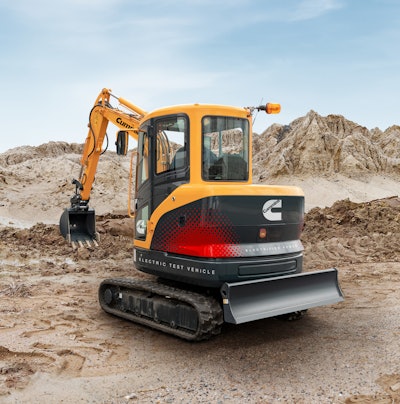 Cummins and Hyundai Construction Equipment partnered on the development of an electric mini excavator powered by Cummins' BM4.4E flexible battery modules.