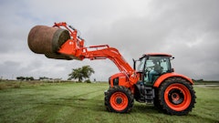 Kubota's M7 tractor is now available with Goodyear OPTITRAC LSW tires made specifically in an R-1W size to fit the dimensions of the machine.