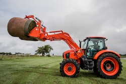 Kubota's M7 tractor is now available with Goodyear OPTITRAC LSW tires made specifically in an R-1W size to fit the dimensions of the machine.