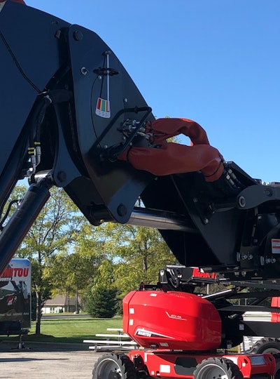 The welder-ready package consists of coverings over machine hoses to protect them during welding operations on or around the MEWP.