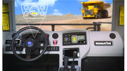 The in-cab display for the Michelin MEMS4 system.