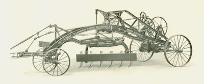 The Mammoth Steel Reversible Road Machine was typical of Austin Manufacturing's exotic nomenclature. If it had a vee scarifier instead of a straight bar, the word “Ripsnorter” would have been added. Fortunately, telegraphy code words were used to simplify official communications about these machines.