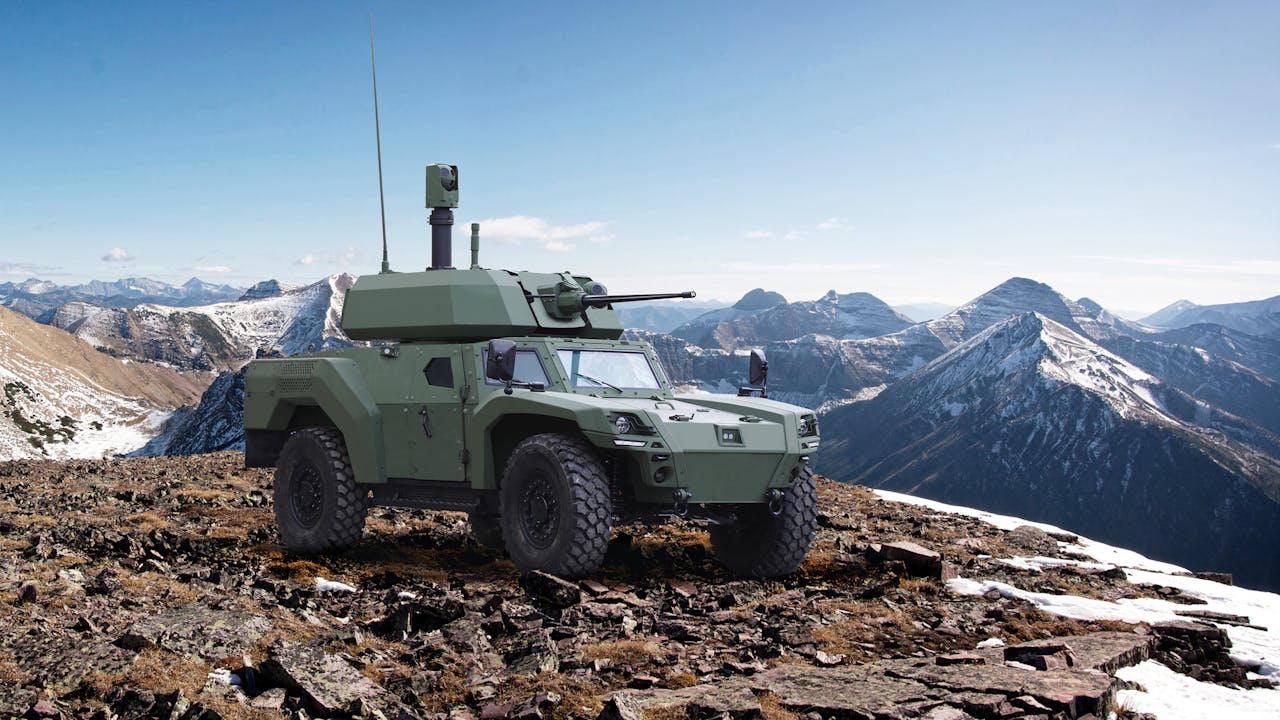 Otokar's AKREP IIe Electric Vehicle features an electric motor integrated into the axle and an advanced battery pack to achieve fully electric operation.