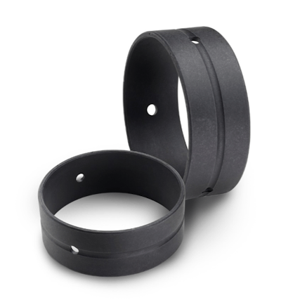 High-modulus solid bearings with grease grooves.
