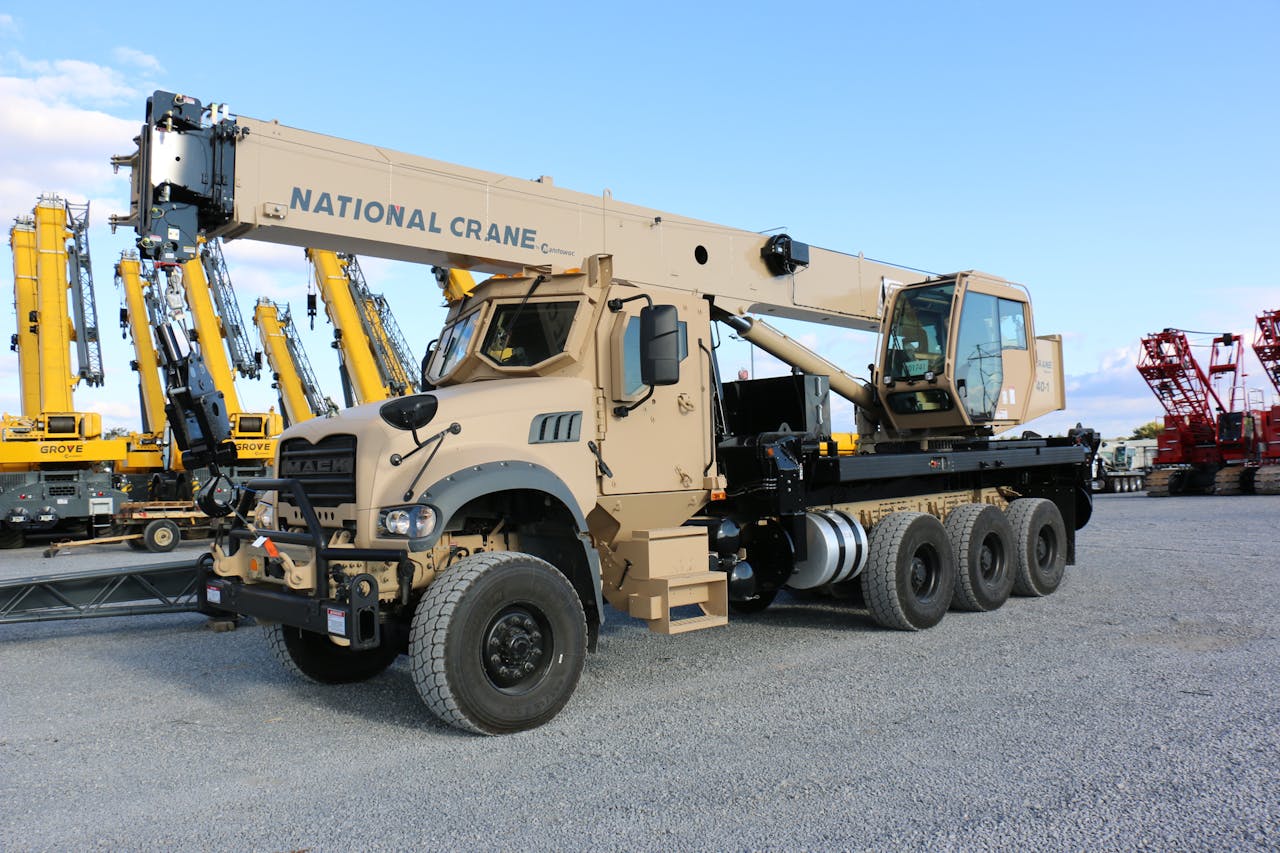 Mack Defense collaborated with Manitowoc Cranes to develop the ATC-40T which exceeds the U.S. Army's performance requirements for a Type 1 medium crane with an all-terrain solution capable of up to 40-ton lifts in severe or hostile conditions.