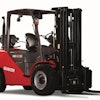 The MI 40G forklift includes a 99 hp engine.