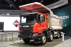 A Scania heavy-duty truck for mining applications was exhibited at NACV, where Navistar announced its collaboration with the company.