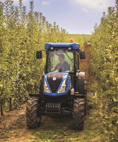 New Holland's T4.110 N is suited for specialty crop applications.