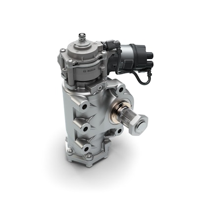 The Bosch Servotwin, meanwhile, is an electrohydraulic system that provides steering support for improved safety.