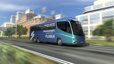 FlixBus plans to use Freudenberg's hybrid battery and fuel cell system.