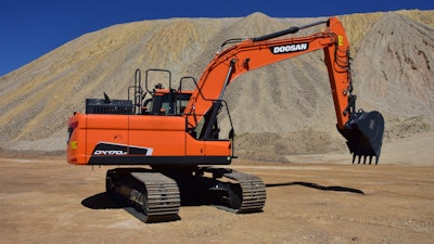Doosan's DX170LC-5 crawler excavator.