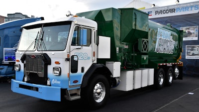 Peterbilt's 520EV is powered by a Meritor/TransPower Energy Storage Subsystem with a total storage capacity of 308 kWh.