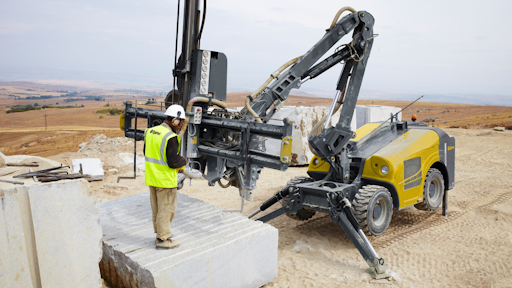 The Epiroc SpeedROC 1F drill rig.