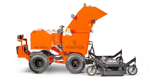 Adding the mower attachment to the RT-1000 signals the machine to dynamically change sensor information to ensure the correct obstacle detection is used for the application.