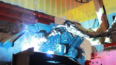 XCMG has established the industry's first intelligent production line for crane turntables.