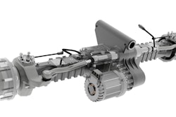 The Dana Spicer e-Axle concept replaces a traditional off-highway driveline with one featuring two independent axles powered by parallel-mounted electric motors.