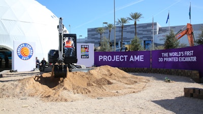 The CONEXPO Tech Experience included a demo of a 3D printed excavator.