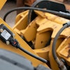 The MicroStrain MV5-AR inertial sensor on a piece of construction equipment.