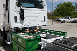 An electric Class 8 truck using the TransPower’s “ElecTruck” battery-electric drive system.