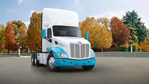 Low volume production of the Peterbilt 579EV battery-electric truck will begin in late 2020.