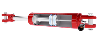 Hall Effect technology allows magnet designs which can work with the sensor on the outside of the cylinder tube as opposed to the inside of the cylinder.