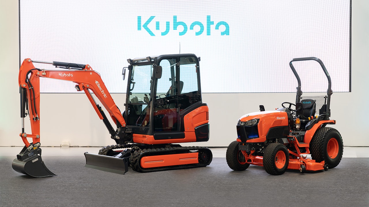 Kubota Unveils Electric Lawn Mower, Excavator Prototypes