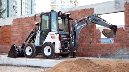 The HMK 62 SS mini backhoe loader.