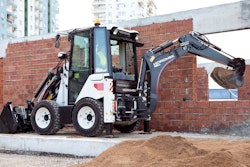 The HMK 62 SS mini backhoe loader.
