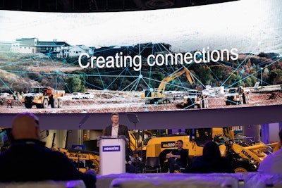 Komatsu Creating Connections Conexpo Booth