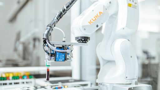 Robotics technology is being used in a variety of ways to help with coronavirus testing and production of medical supplies.