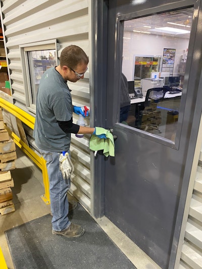 Cleaning efforts have increased at Vermeer's production facilities to keep employees safe.