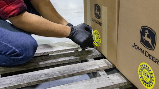 John Deere is collaborating with the UAW, the Iowa Department of Homeland Security and the Illinois Manufacturers’ Association to produce protective face shields for healthcare workers combatting COVID-19.