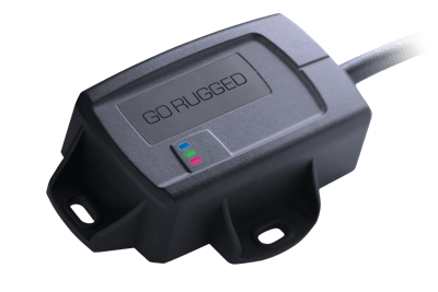 Geotab's GORUGGED device is durably designed for use in heavy-duty off-road applications.