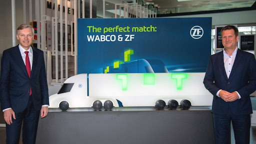 Wolf-Henning Scheider, CEO of ZF Friedrichshafen AG (left), and Fredrik Staedtler (right), who will lead the Commercial Vehicle Control Systems Division.