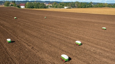 Fendt's Xaver uses small robots operating in swarms and a cloud-based solution to plan, monitor and accurately document precise planting of corn.