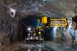 An Epiroc Simba production drill rig.