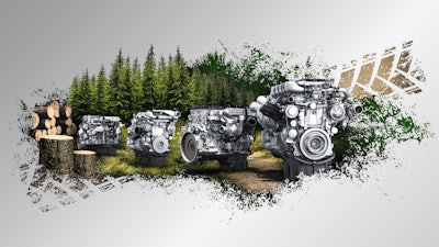 MTU Stage V certified engines are available for use in various types of forestry equipment.