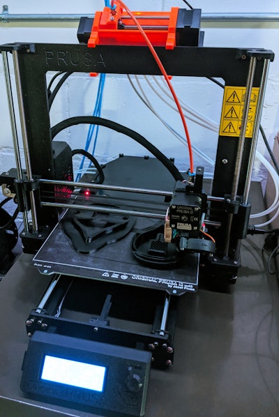 3D printing parts for medical face shields.