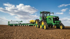 John Deere 8RT Tractors are available with an AirCushion suspension system to aid with operator comfort.