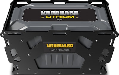 The Vanguard lithium-ion battery is currently available in a 5 kWh, 48V version.