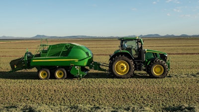 LSB Ride Control modulates the tractor’s IVT to compensate for the rocking motion of the baler plunger.