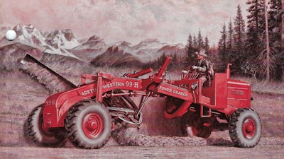 The Austin-Western 99 series was the first motor grader with all-wheel steering, all-wheel drive, crab steering and fully hydraulic blade control.