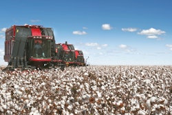 The Case IH Cotton Express cotton picker is one of several machines being delivered to Uzbekistan.