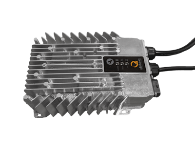 Development of the RQ350 came about due to increased conversion to lithium-ion batteries which could use a smaller charger.