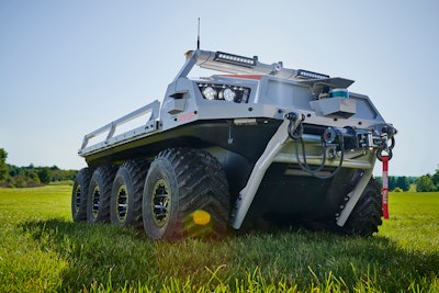 The first demonstration of the Vanguard battery is on an ARGO J8 unmanned ground vehicle.