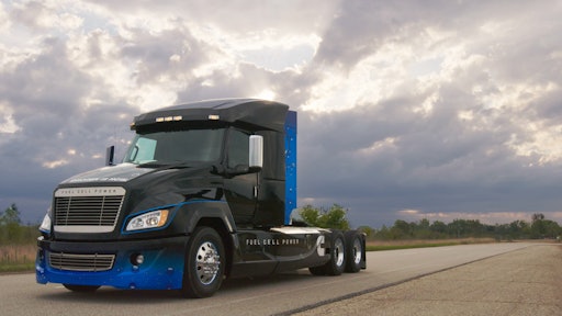 The Cummins hydrogen fuel cell concept truck.