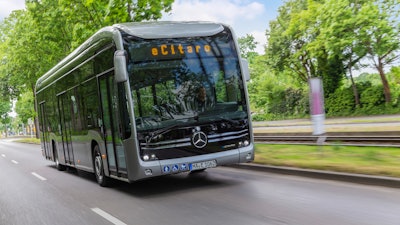 The all-electric Mercedes-Benz eCitaro enables emissions-free operation.