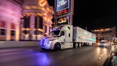 The Freightliner eCascadia is undergoing field tests with customers in the U.S.