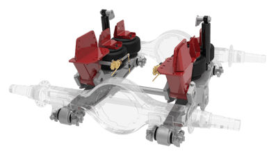 The Air Link Redline tandem axle suspension offers a smoother ride and roll stability.